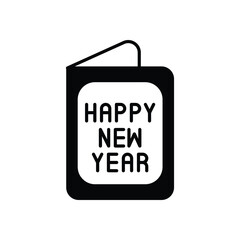 New Year Card vector icon stock illustration