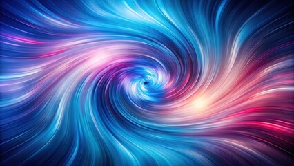 Fototapeta premium Swirling vortex of blue and pink hues against a blurred abstract background creates a mesmerizing visual effect, as if time is distorted , visual effect, creative