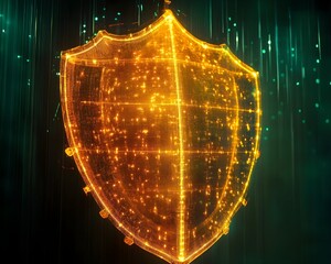 Fototapeta premium Digital Shield: Cyber Security and Data Protection