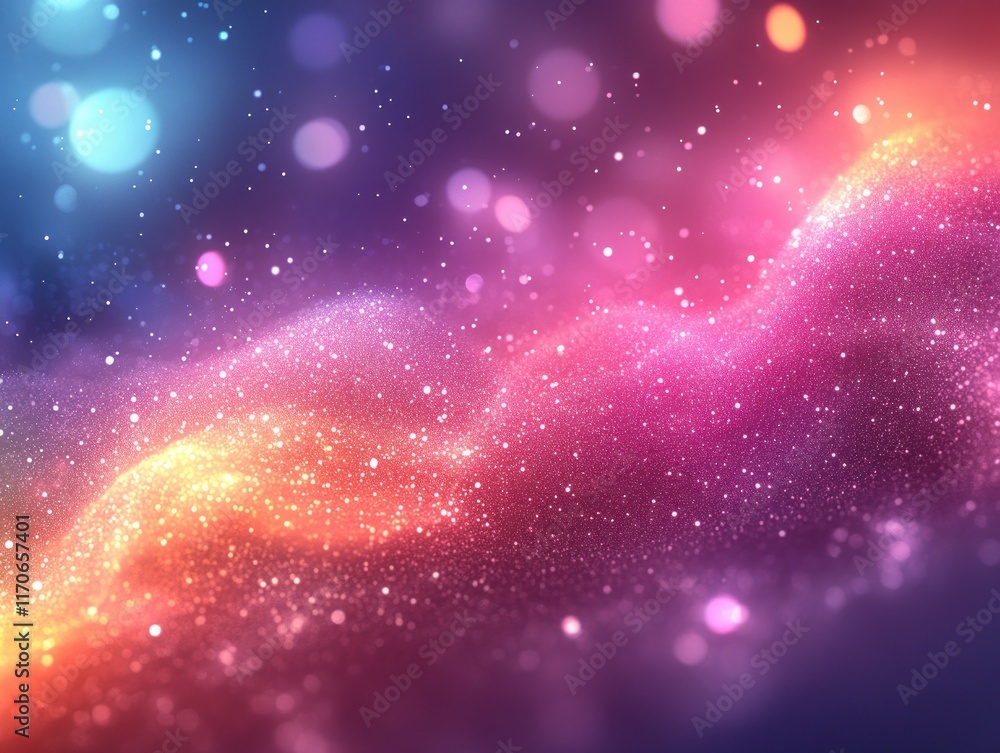 Aufkleber dreamy sparkling background with soft pastel colors and bokeh effect