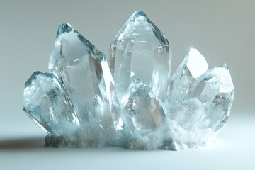 Obraz premium Sparkling Clear Quartz Crystal Cluster Gemstone Mineral Nature Texture