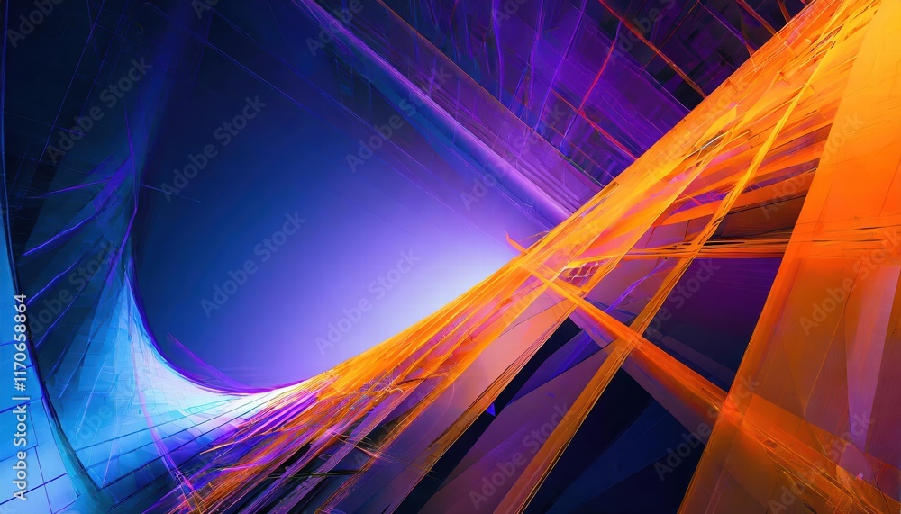 Poster modern digital abstract d background a stunning visual experience with dynamic shapes and colors, pe