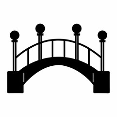 Network Bridge Silhouette Vector Art