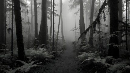 Fototapeta premium Forest in the fog