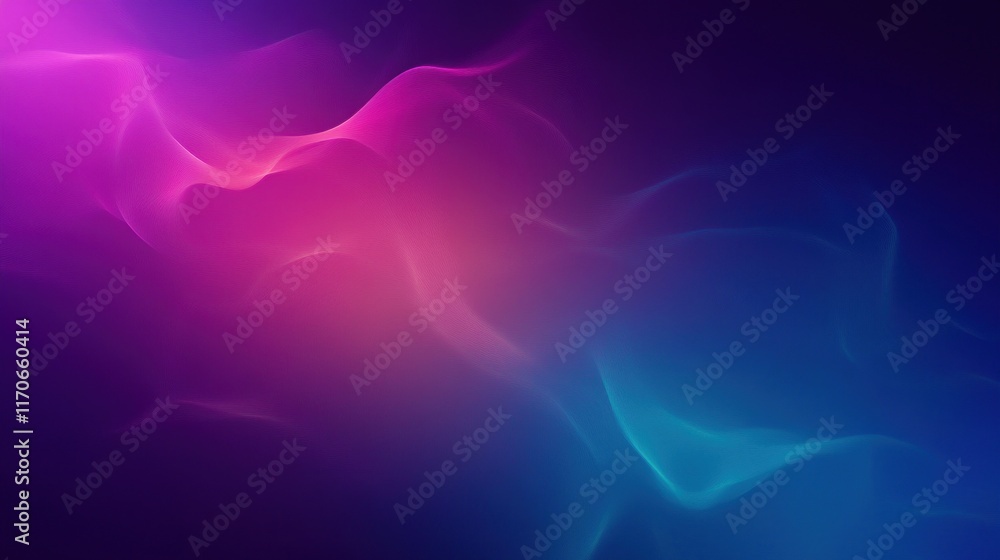 Poster purple to teal abstract gradient background with soft glowing light effects