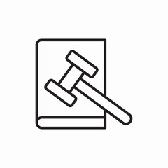 Legal Justice Hammer Court Law Icon Vector Sign