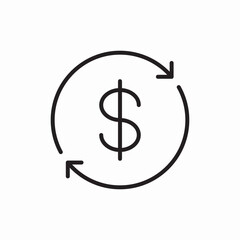 Money Circulation Financial Flow Cycle Icon Vector Sign