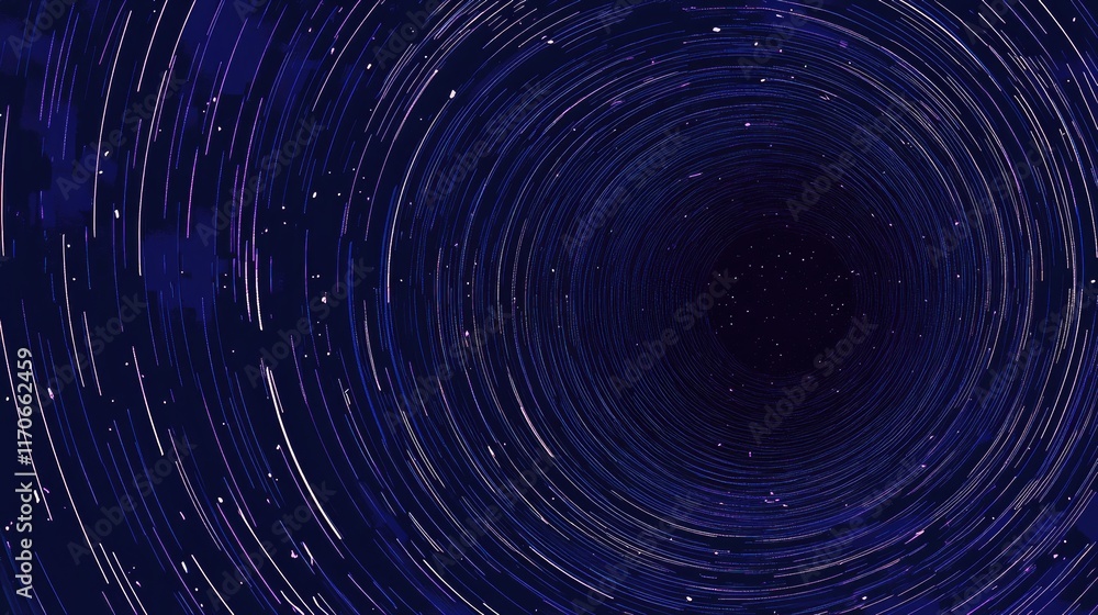Canvas Prints abstract spiral galaxy with star trails in deep space