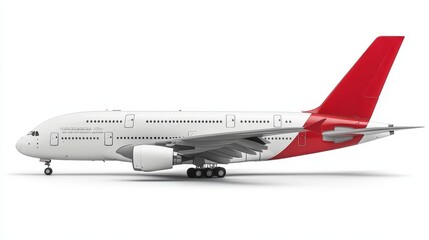 Fototapeta premium Airplane Isolated: Aviation, Aerospace, Travel, and Transportation