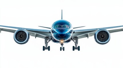Fototapeta premium Airplane Isolated: Aviation, Aerospace, Travel, and Transportation