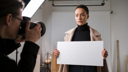 Professional photographer capturing stunning outdoor scene with skillful technique in nature.