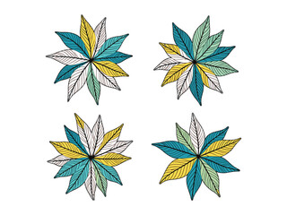 Mandala with vibrant vector design