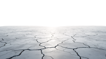 Cracked Concrete Floor Texture Cut Out Transparent Background PNG.