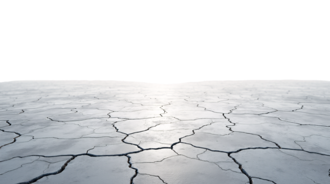 Cracked Concrete Floor Texture Cut Out Transparent Background PNG.