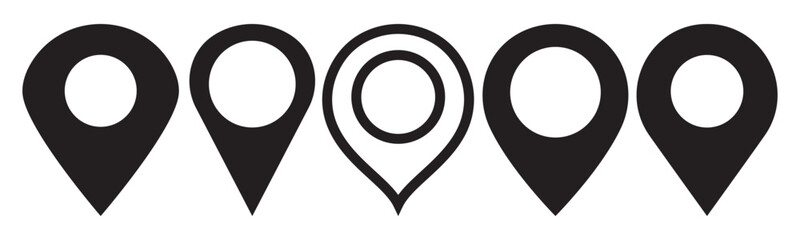 GPS Marker Icons and Symbols Vector Designs