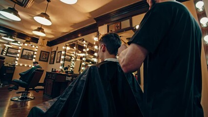 Stylish barbershop offers grooming services and relaxation in a vintage setting with comfortable chairs and bright lighting