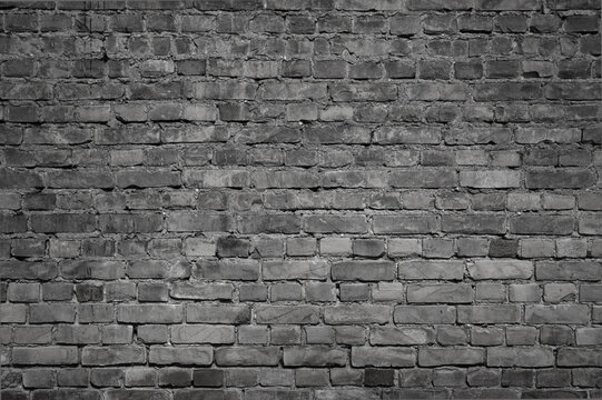 Fototapeta old grey brick wall close up