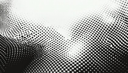 Abstract Black and White Halftone Dot Pattern Texture Background Design