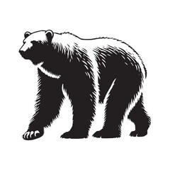 Unique polar bear silhouette for digital and print media - Polar bear illustration - minimallest polar bear vector
