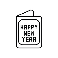 New Year Card vector icon stock illustration