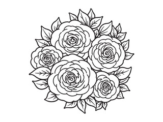 Blooming roses vector design