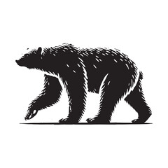 Bold polar bear silhouette for innovative design needs - Polar bear illustration - minimallest polar bear vector
