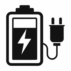 Recharge Icon Black Silhouette Vector