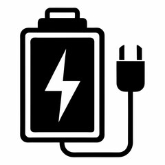 Recharge Icon Black Silhouette Vector