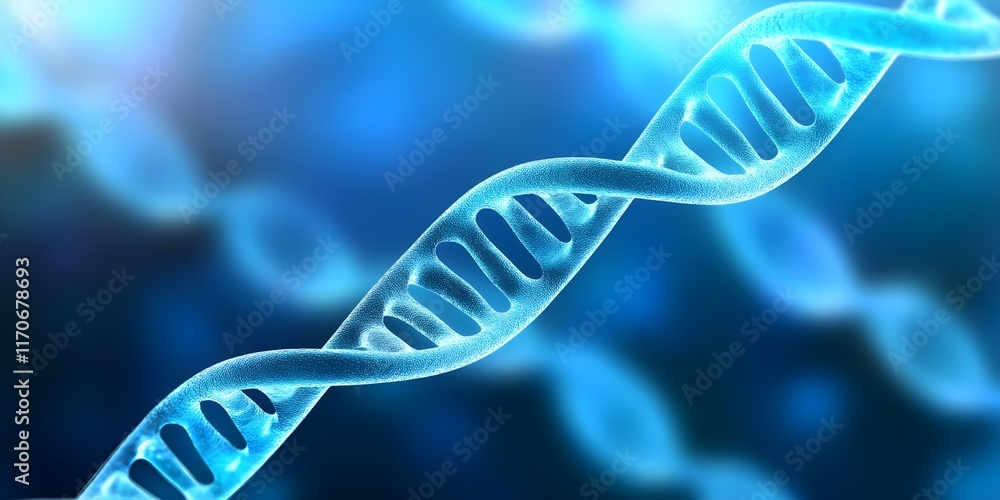 Poster a close-up representation of a dna double helix structure, illustrating its twisted ladder shape and