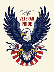 Veteran pride with a bold eagle