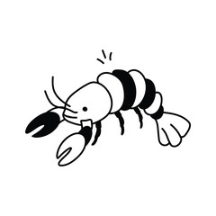 Get this amazing icon of lobster in modern style