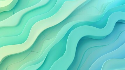 Fototapeta premium Flat soft color gradient background, blending pastel blues and greens, clean and calming, perfect for serene compositions.
