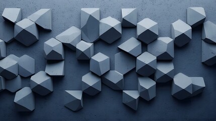 Layered Futuristic Geometric Wall Textures in Monochrome Tones