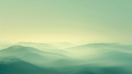 Obraz premium Flat soft color gradient background, shifting from olive green to soft celadon, soothing and natural, ideal for serene designs.
