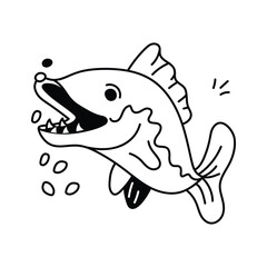 Obraz premium Get this amazing icon of barracuda fish in modern style