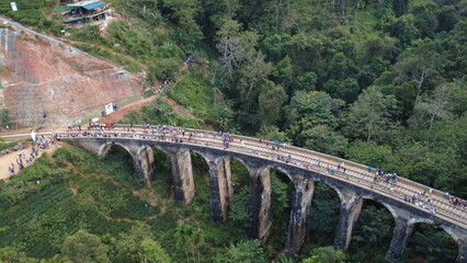 BREATHTAKING Drone View of 9 Arch Bridge  Ella Srilanka