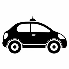 Self Driving Car Silhouette Vector Art