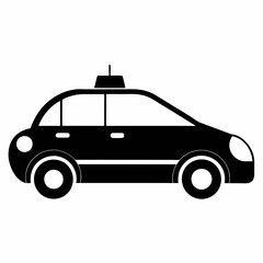 Self Driving Car Silhouette Vector Art