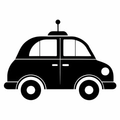 Self Driving Car Silhouette Vector Art