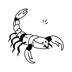 Take a look at this amazing icon of scorpion in modern style