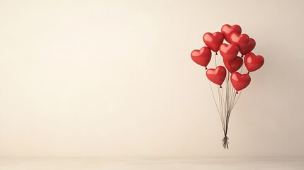 heart-shaped balloon bouquet for Valentine's Day surprise