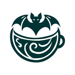 Coffee Logo with a Bat theme