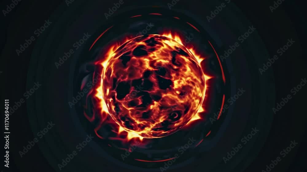 Poster dynamic fiery explosion capturing the essence of a supernova in a cosmic setting