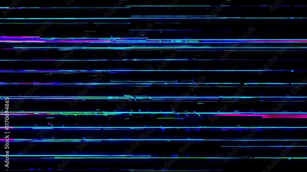 Poster colorful abstract patterns create a mesmerizing visual display with glitch effects at a digital art 