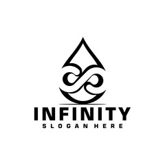 infinity water oil logo icon design vector
