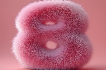 Fluffy Pink Number 8