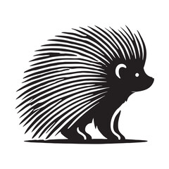 Unique porcupine silhouette for versatile design applications - Porcupine illustration - minimallest porcupine vector
