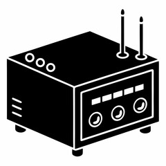Signal Amplifier Silhouette Vector Art