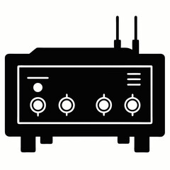 Obraz premium Signal Amplifier Silhouette Vector Art