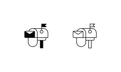 Mailbox icons set vector stock illustration